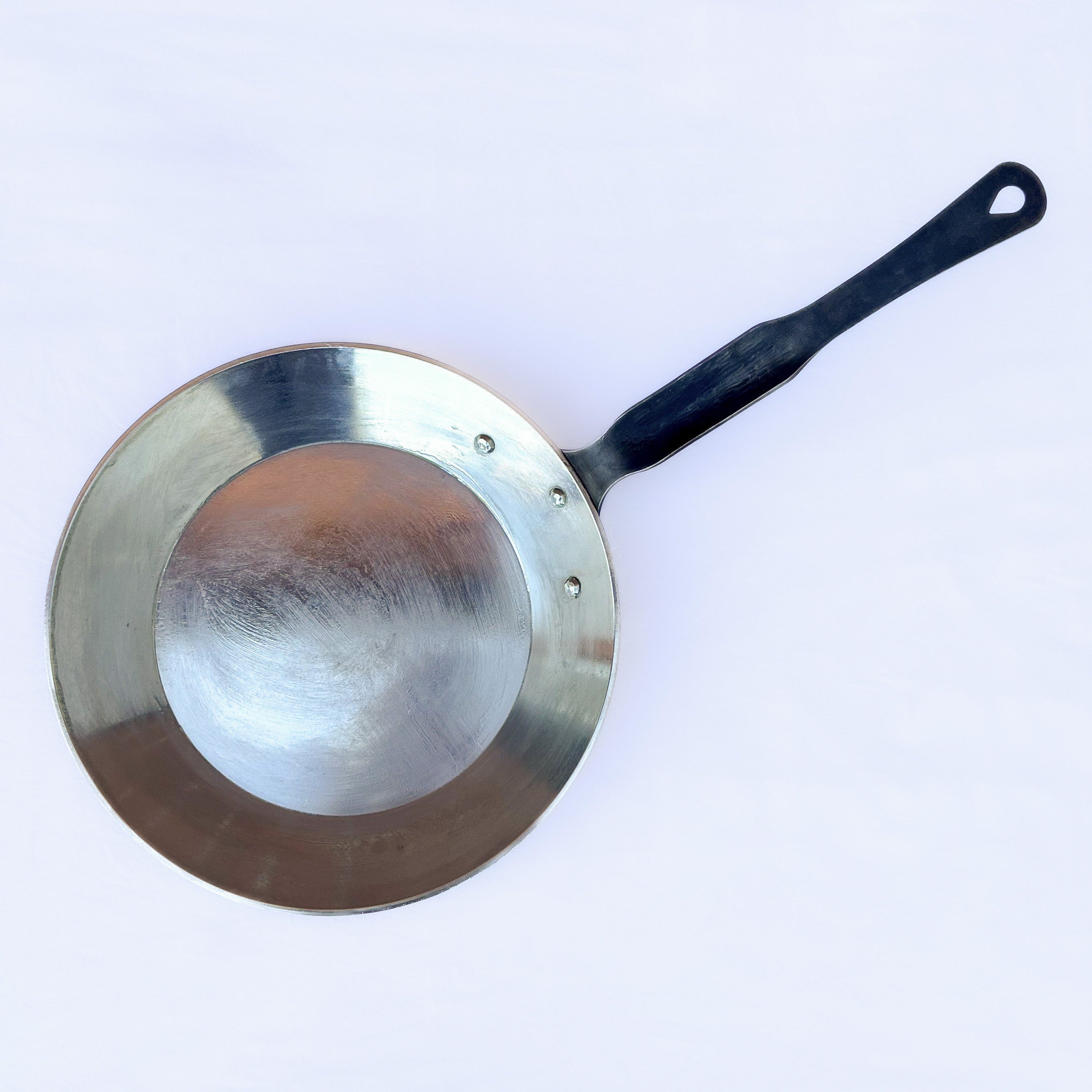 Spun Tin Lined Copper Pan Top View