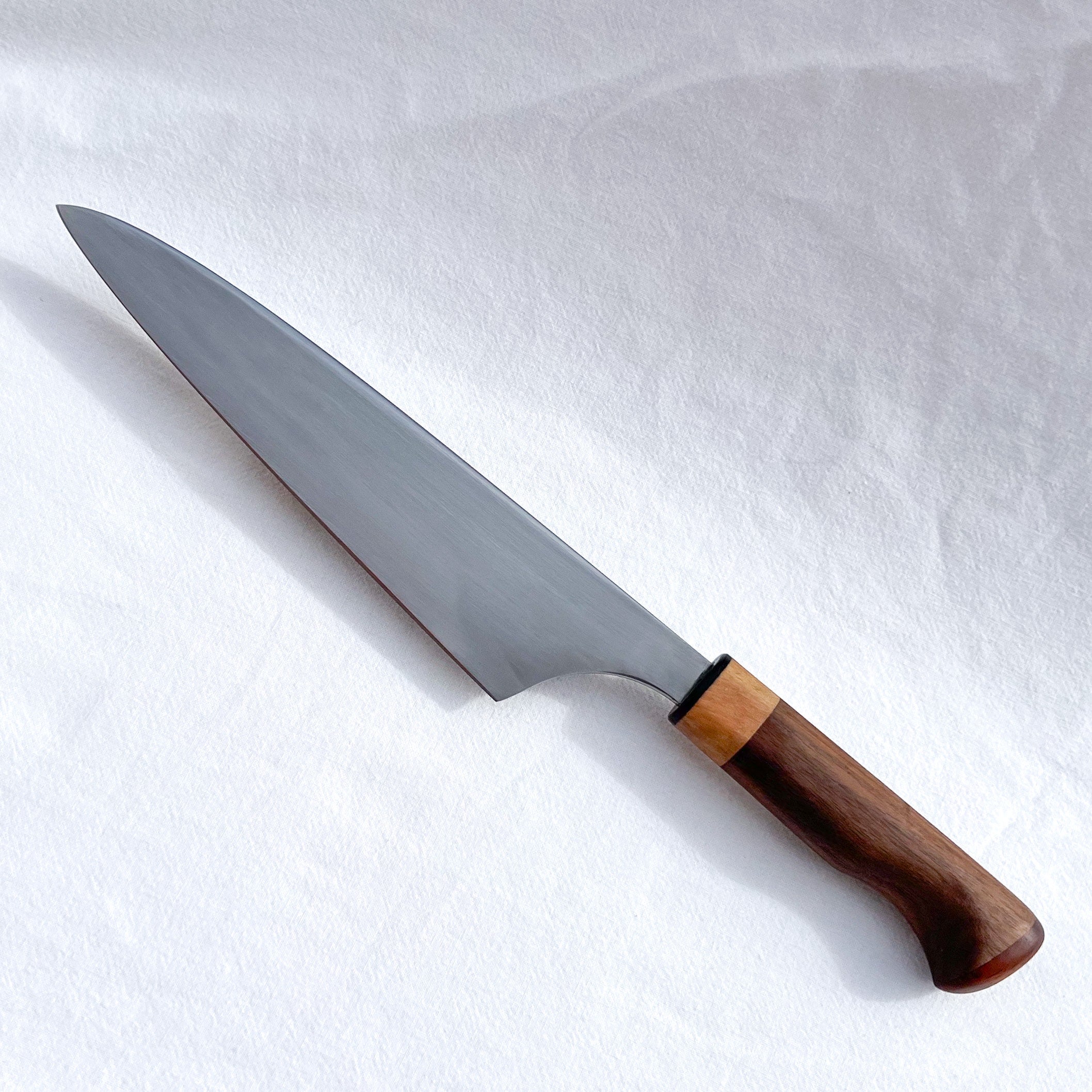 1084 Chef's Knife Black Walnut Handle Reverse Side