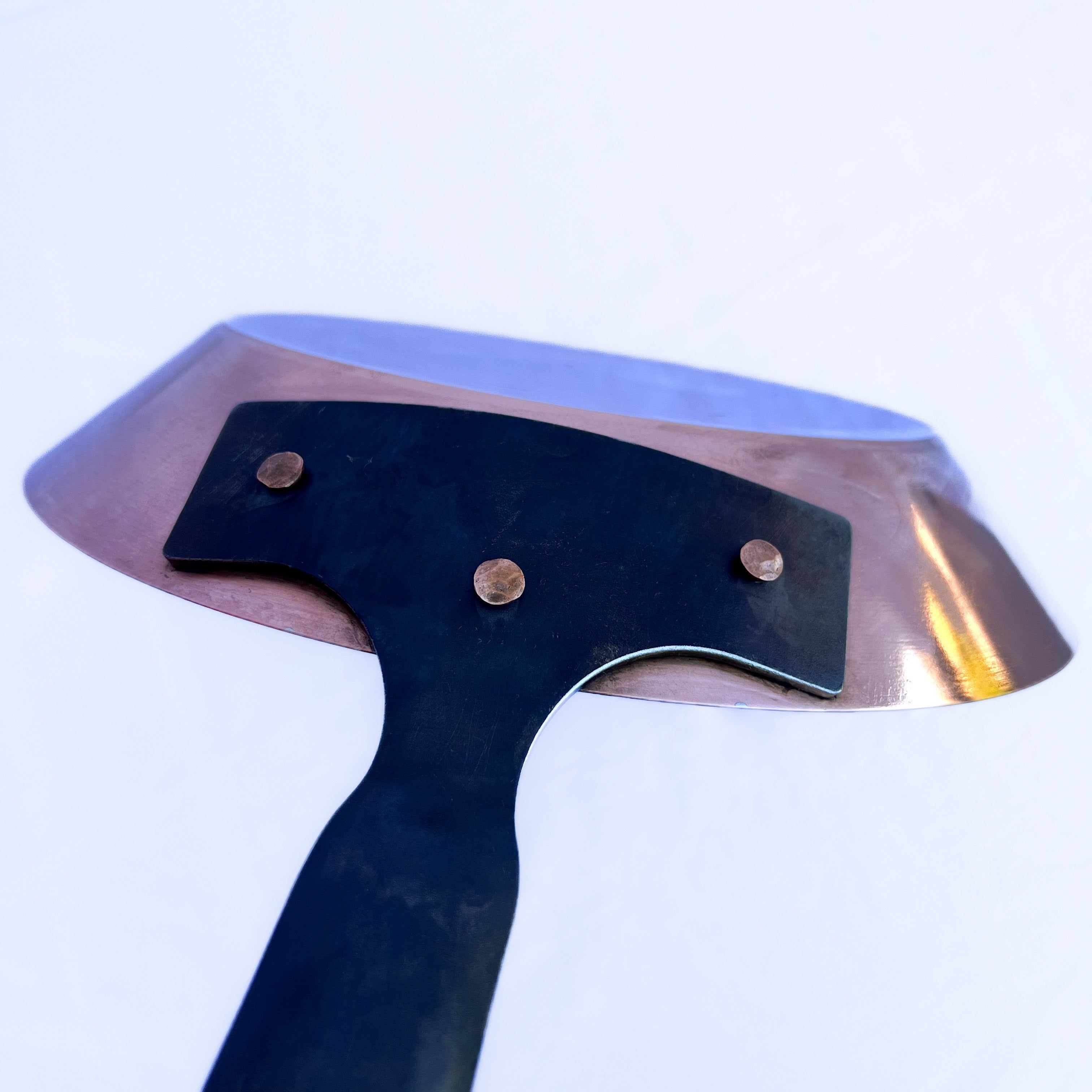 Spun Tin Lined Copper Pan Attachment Point